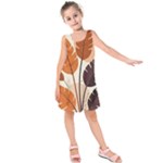 Leaves Boho Monster Nature Kids  Sleeveless Dress