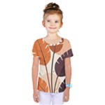 Leaves Boho Monster Nature Kids  One Piece T-Shirt