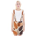 Leaves Boho Monster Nature Braces Suspender Skirt