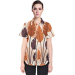 Leaves Boho Monster Nature Women s Short Sleeve Shirt