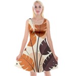 Leaves Boho Monster Nature Reversible Velvet Sleeveless Dress