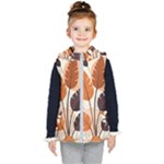 Leaves Boho Monster Nature Kids  Hooded Puffer Vest