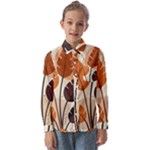 Leaves Boho Monster Nature Kids  Long Sleeve Shirt