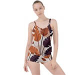 Leaves Boho Monster Nature Boyleg Tankini Set 