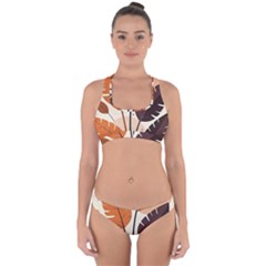 Leaves Boho Monster Nature Cross Back Hipster Bikini Set from ArtsNow.com