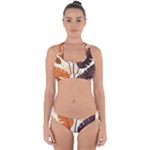 Leaves Boho Monster Nature Cross Back Hipster Bikini Set