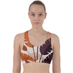 Leaves Boho Monster Nature Back Weave Sports Bra