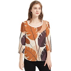 Chiffon Quarter Sleeve Blouse 