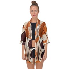 Open Front Chiffon Kimono 