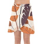 Leaves Boho Monster Nature Wrap Front Skirt