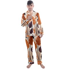 Men s Long Sleeve Satin Pajamas Set 