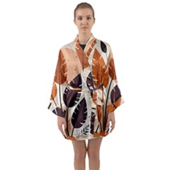 Long Sleeve Satin Kimono 