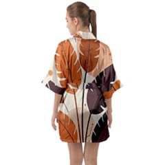 Half Sleeve Satin Kimono  