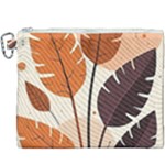 Leaves Boho Monster Nature Canvas Cosmetic Bag (XXXL)