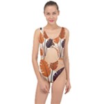 Leaves Boho Monster Nature Center Cut Out Swimsuit