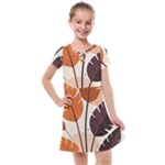 Leaves Boho Monster Nature Kids  Cross Web Dress