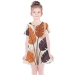 Leaves Boho Monster Nature Kids  Simple Cotton Dress