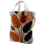 Leaves Boho Monster Nature Canvas Messenger Bag