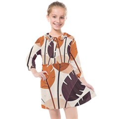 Kids  Quarter Sleeve Shirt Dress 