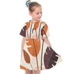 Leaves Boho Monster Nature Kids  Sailor Dress