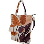 Leaves Boho Monster Nature Shoulder Tote Bag