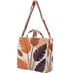 Leaves Boho Monster Nature Square Shoulder Tote Bag