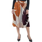 Leaves Boho Monster Nature Classic Velour Midi Skirt 