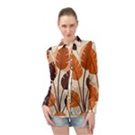 Leaves Boho Monster Nature Long Sleeve Chiffon Shirt