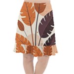 Leaves Boho Monster Nature Fishtail Chiffon Skirt