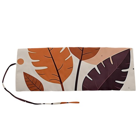 Leaves Boho Monster Nature Roll Up Canvas Pencil Holder (S) from ArtsNow.com