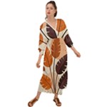 Leaves Boho Monster Nature Grecian Style  Maxi Dress