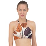 Leaves Boho Monster Nature Halter Bikini Top