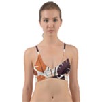 Leaves Boho Monster Nature Wrap Around Bikini Top