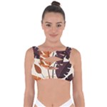 Leaves Boho Monster Nature Bandaged Up Bikini Top