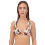 Leaves Boho Monster Nature Double Strap Halter Bikini Top