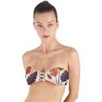 Leaves Boho Monster Nature Twist Bandeau Bikini Top