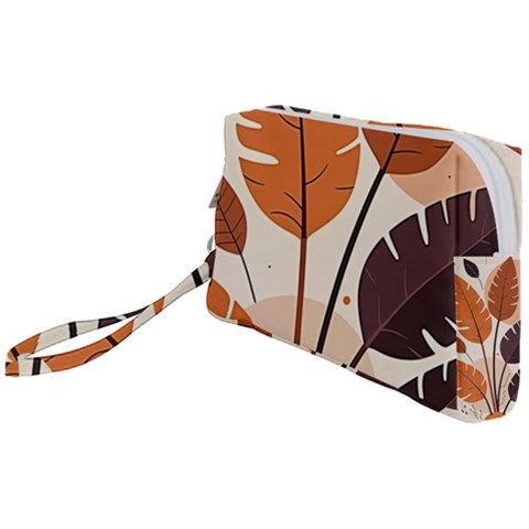 Leaves Boho Monster Nature Wristlet Pouch Bag (Small) from ArtsNow.com