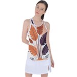 Leaves Boho Monster Nature Racer Back Mesh Tank Top