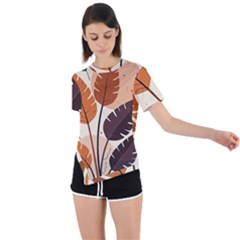 Asymmetrical Short Sleeve Sports T-Shirt 