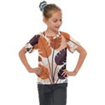 Leaves Boho Monster Nature Kids  Mesh Piece T-Shirt