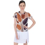 Leaves Boho Monster Nature Women s Sports Top