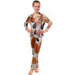 Kids  Satin Long Sleeve Pajamas Set 