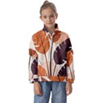 Leaves Boho Monster Nature Kids  Half Zip Hoodie