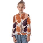 Leaves Boho Monster Nature Kids  Frill Detail T-Shirt