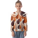 Leaves Boho Monster Nature Kids  Peter Pan Collar Blouse