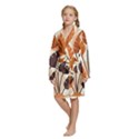 Kids  Long Sleeve Velvet Lounge Robe 