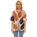 Leaves Boho Monster Nature Oversized Basic T-Shirt