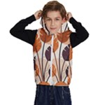 Leaves Boho Monster Nature Kids  Stylish Hooded Puffer Vest