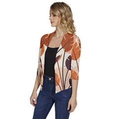 Women s Draped Front 3/4 Sleeve Shawl Collar Jacket 