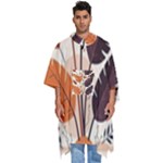 Leaves Boho Monster Nature Men s Hooded Rain Ponchos